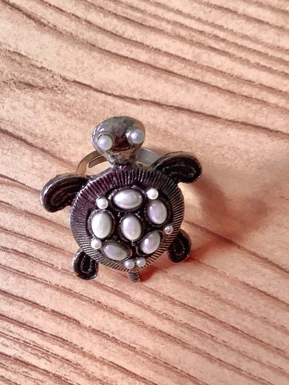 Vintage Sea Turtle Ring. Size 7 Adjustable